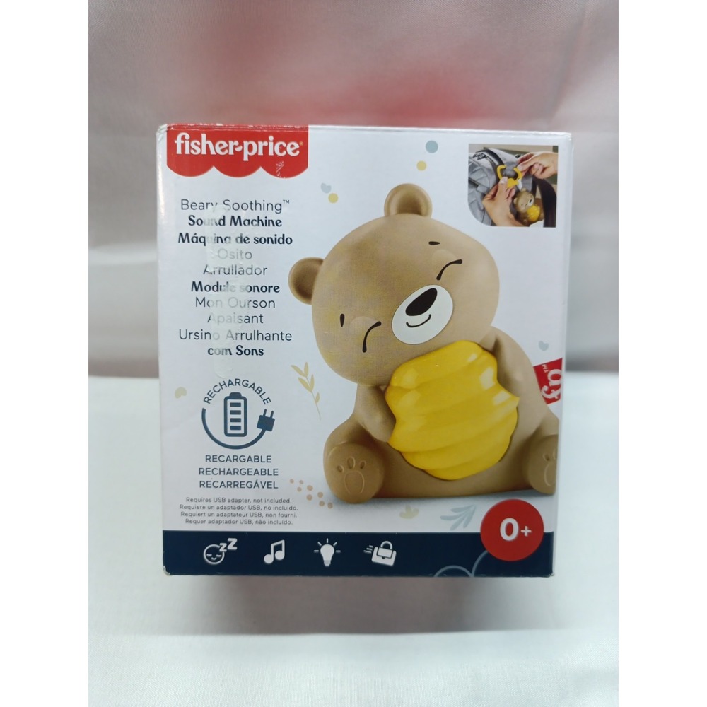 Fisher Price Beary Soothing Sound Machine Portable Baby Infant With Timer New